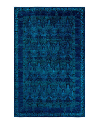 Vibrance, One-of-a-Kind Hand-Knotted Area Rug - Blue, 8' 0" x 12' 4" - Solo Rugs