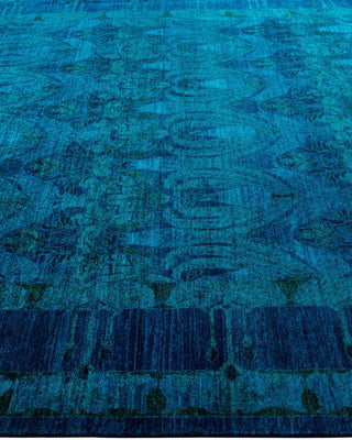 Vibrance, One-of-a-Kind Hand-Knotted Area Rug - Blue, 8' 0" x 12' 4" - Solo Rugs