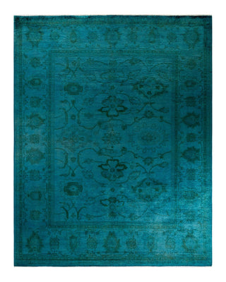 Vibrance, One-of-a-Kind Hand-Knotted Area Rug - Blue, 8' 1" x 10' 3" - Solo Rugs