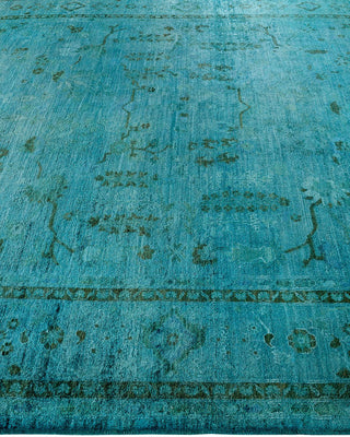 Vibrance, One-of-a-Kind Hand-Knotted Area Rug - Blue, 8' 1" x 10' 6" - Solo Rugs