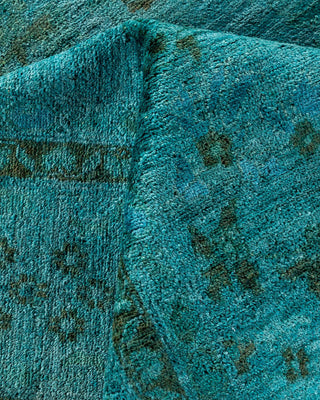 Vibrance, One-of-a-Kind Hand-Knotted Area Rug - Blue, 8' 1" x 10' 6" - Solo Rugs