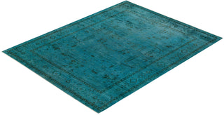 Vibrance, One-of-a-Kind Hand-Knotted Area Rug - Blue, 8' 1" x 10' 6" - Solo Rugs
