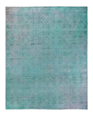 Vibrance, One-of-a-Kind Hand-Knotted Area Rug - Blue, 8' 2" x 9' 10" - Solo Rugs