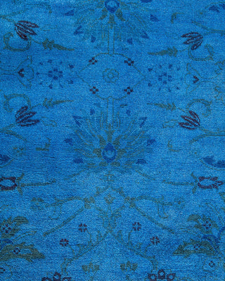 Vibrance, One-of-a-Kind Hand-Knotted Area Rug - Blue, 9' 1" x 12' 1" - Solo Rugs