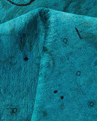 Vibrance, One-of-a-Kind Hand-Knotted Area Rug - Blue, 9' 2" x 11' 10" - Solo Rugs