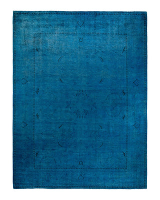 Vibrance, One-of-a-Kind Hand-Knotted Area Rug - Blue, 9' 2" x 12' 0" - Solo Rugs