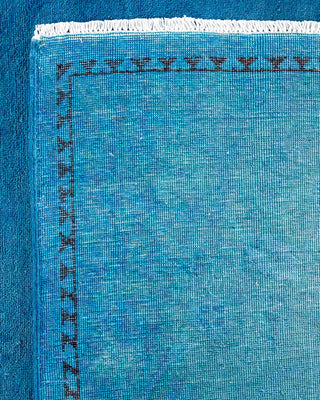 Vibrance, One-of-a-Kind Hand-Knotted Area Rug - Blue, 9' 2" x 12' 0" - Solo Rugs