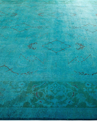 Vibrance, One-of-a-Kind Hand-Knotted Area Rug - Blue, 9' 2" x 12' 9" - Solo Rugs