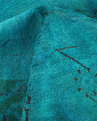 Vibrance, One-of-a-Kind Hand-Knotted Area Rug - Blue, 9' 2" x 12' 9" - Solo Rugs