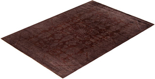Vibrance, One-of-a-Kind Hand-Knotted Area Rug - Brown, 6' 3" x 9' 2" - Solo Rugs