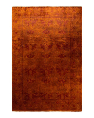 Vibrance, One-of-a-Kind Hand-Knotted Area Rug - Gold, 6' 2" x 9' 1" - Solo Rugs