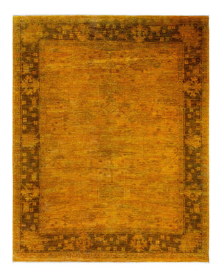 Vibrance, One-of-a-Kind Hand-Knotted Area Rug - Gold, 8' 0" x 9' 7" - Solo Rugs