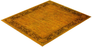 Vibrance, One-of-a-Kind Hand-Knotted Area Rug - Gold, 8' 0" x 9' 7" - Solo Rugs