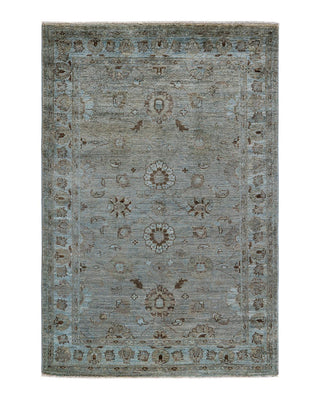 Vibrance, One-of-a-Kind Hand-Knotted Area Rug - Gray, 3' 10" x 5' 10" - Solo Rugs