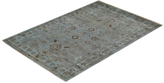 Vibrance, One-of-a-Kind Hand-Knotted Area Rug - Gray, 3' 10" x 5' 10" - Solo Rugs