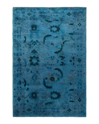 Vibrance, One-of-a-Kind Hand-Knotted Area Rug - Gray, 4' 4" x 6' 4" - Solo Rugs