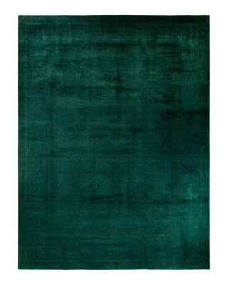 Vibrance, One-of-a-Kind Hand-Knotted Area Rug - Green, 11' 10" x 15' 9" - Solo Rugs