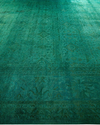 Vibrance, One-of-a-Kind Hand-Knotted Area Rug - Green, 11' 10" x 15' 9" - Solo Rugs