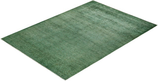 Vibrance, One-of-a-Kind Hand-Knotted Area Rug - Green, 6' 0" x 8' 5" - Solo Rugs