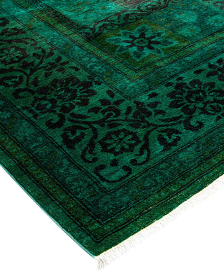 Vibrance, One-of-a-Kind Hand-Knotted Area Rug - Green, 6' 0" x 8' 9" - Solo Rugs