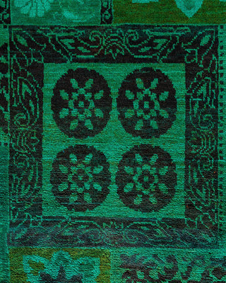Vibrance, One-of-a-Kind Hand-Knotted Area Rug - Green, 6' 0" x 8' 9" - Solo Rugs