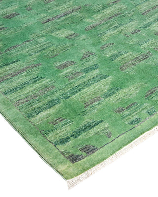 Vibrance, One-of-a-Kind Hand-Knotted Area Rug - Green, 6' 1" x 9' 1" - Solo Rugs