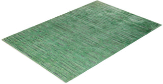 Vibrance, One-of-a-Kind Hand-Knotted Area Rug - Green, 6' 1" x 9' 1" - Solo Rugs