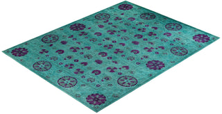 Vibrance, One-of-a-Kind Hand-Knotted Area Rug - Green, 9' 2" x 12' 1" - Solo Rugs