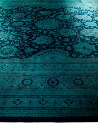 Vibrance, One-of-a-Kind Hand-Knotted Area Rug - Navy, 12' 1" x 15' 0" - Solo Rugs