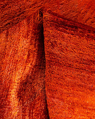 Vibrance, One-of-a-Kind Hand-Knotted Area Rug - Orange, 4' 0" x 6' 1" - Solo Rugs