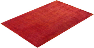Vibrance, One-of-a-Kind Hand-Knotted Area Rug - Orange, 4' 1" x 6' 4" - Solo Rugs