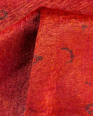 Vibrance, One-of-a-Kind Hand-Knotted Area Rug - Orange, 4' 2" x 5' 7" - Solo Rugs