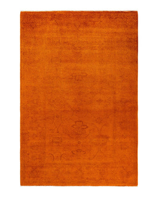 Vibrance, One-of-a-Kind Hand-Knotted Area Rug - Orange, 5' 1" x 7' 6" - Solo Rugs
