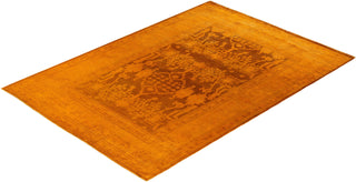 Vibrance, One-of-a-Kind Hand-Knotted Area Rug - Orange, 5' 3" x 7' 6" - Solo Rugs
