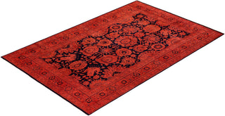 Vibrance, One-of-a-Kind Hand-Knotted Area Rug - Orange, 6' 0" x 9' 2" - Solo Rugs