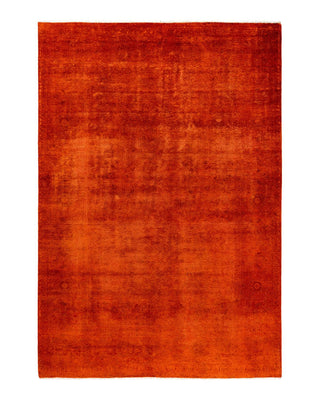 Vibrance, One-of-a-Kind Hand-Knotted Area Rug - Orange, 6' 1" x 8' 9" - Solo Rugs