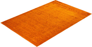 Vibrance, One-of-a-Kind Hand-Knotted Area Rug - Orange, 6' 1" x 9' 0" - Solo Rugs