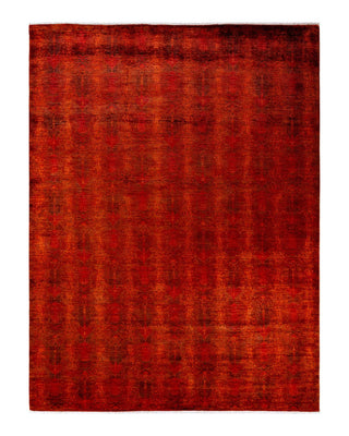 Vibrance, One-of-a-Kind Hand-Knotted Area Rug - Orange, 7' 10" x 10' 4" - Solo Rugs