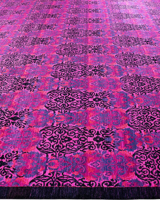 Vibrance, One-of-a-Kind Hand-Knotted Area Rug - Pink, 11' 10" x 15' 8" - Solo Rugs