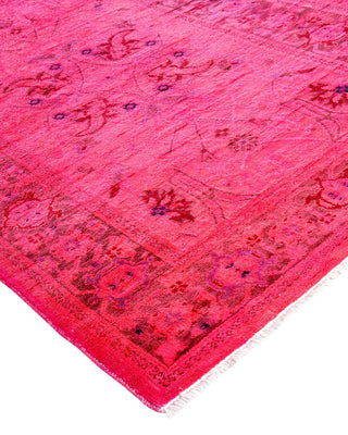 Vibrance, One-of-a-Kind Hand-Knotted Area Rug - Pink, 2' 7" x 13' 10" - Solo Rugs