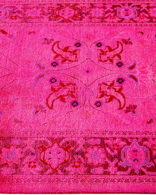 Vibrance, One-of-a-Kind Hand-Knotted Area Rug - Pink, 2' 7" x 13' 10" - Solo Rugs