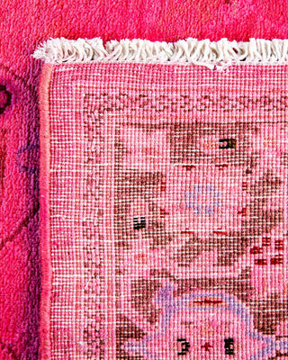 Vibrance, One-of-a-Kind Hand-Knotted Area Rug - Pink, 2' 7" x 13' 10" - Solo Rugs