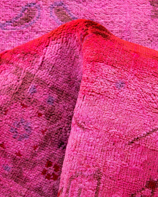 Vibrance, One-of-a-Kind Hand-Knotted Area Rug - Pink, 2' 7" x 13' 10" - Solo Rugs