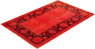 Vibrance, One-of-a-Kind Hand-Knotted Area Rug - Pink, 4' 1" x 6' 4" - Solo Rugs