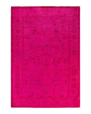 Vibrance, One-of-a-Kind Hand-Knotted Area Rug - Pink, 4' 6" x 6' 6" - Solo Rugs