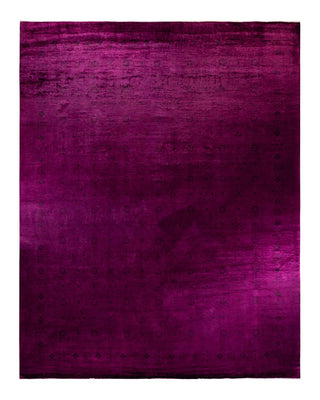 Vibrance, One-of-a-Kind Hand-Knotted Area Rug - Plum, 12' 2" x 14' 10" - Solo Rugs