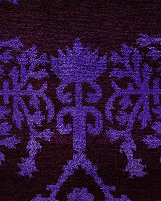 Vibrance, One-of-a-Kind Hand-Knotted Area Rug - Purple, 5' 3" x 7' 7" - Solo Rugs