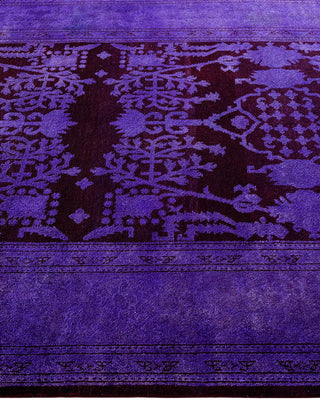 Vibrance, One-of-a-Kind Hand-Knotted Area Rug - Purple, 5' 3" x 7' 7" - Solo Rugs