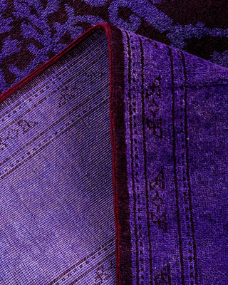 Vibrance, One-of-a-Kind Hand-Knotted Area Rug - Purple, 5' 3" x 7' 7" - Solo Rugs