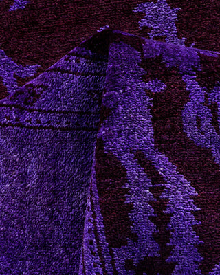 Vibrance, One-of-a-Kind Hand-Knotted Area Rug - Purple, 5' 3" x 7' 7" - Solo Rugs